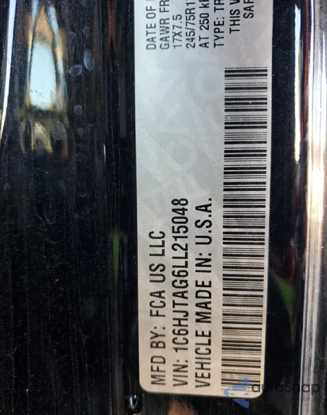 2020 Jeep Gladiator Sport S 4X4 from USA, damaged, VIN 1C6HJTAG6LL215048